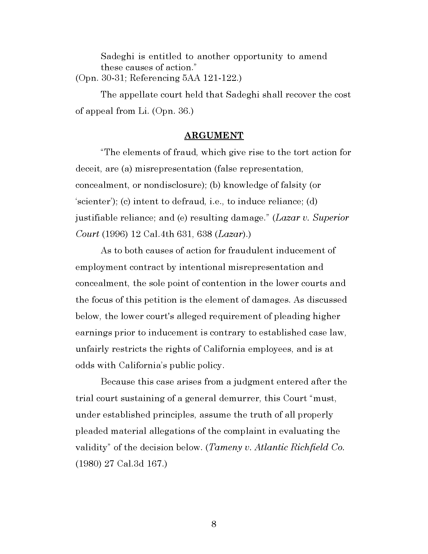 Dr. Iman Sadeghi v. Dr. Hao Li - Petition For Review Page 11