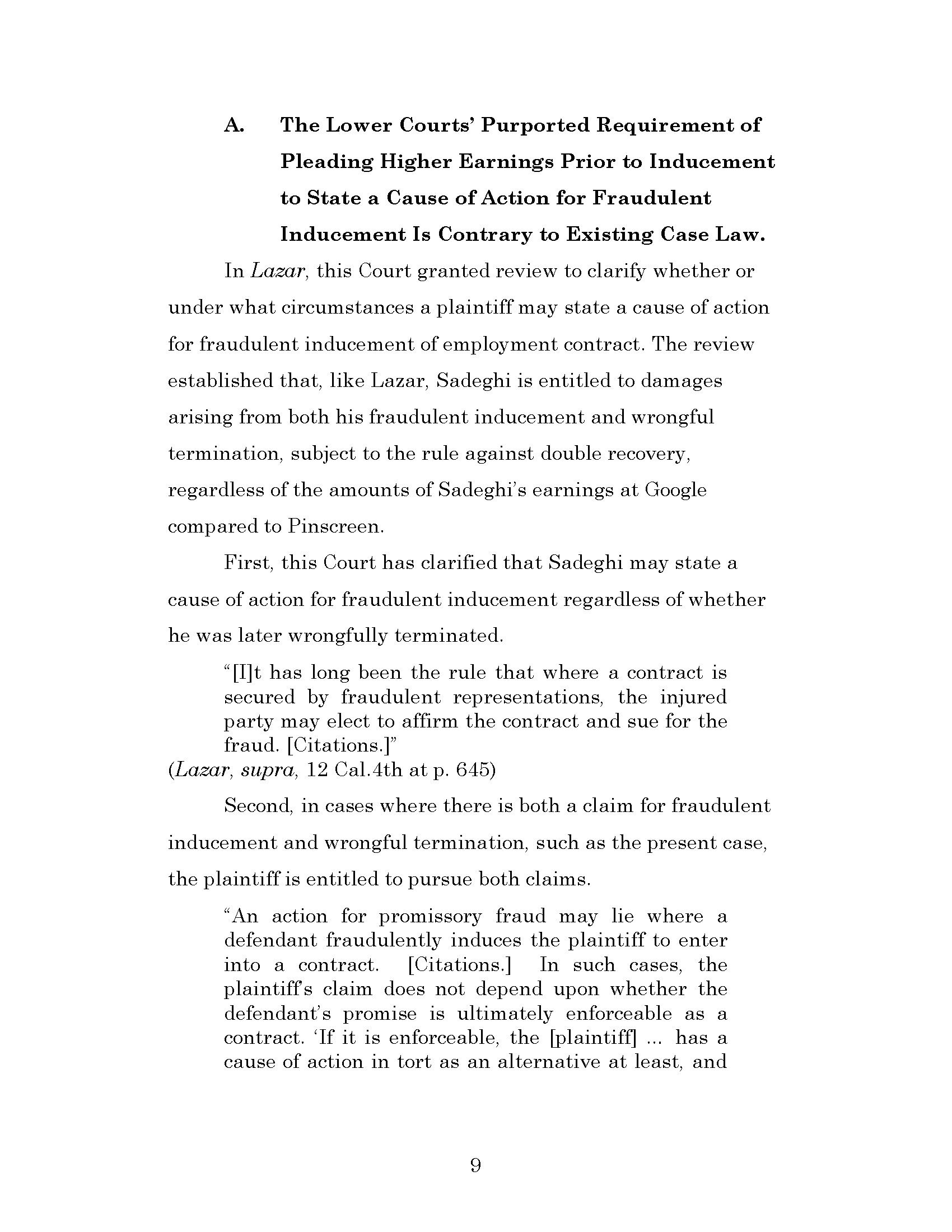 Dr. Iman Sadeghi v. Dr. Hao Li - Petition For Review Page 12