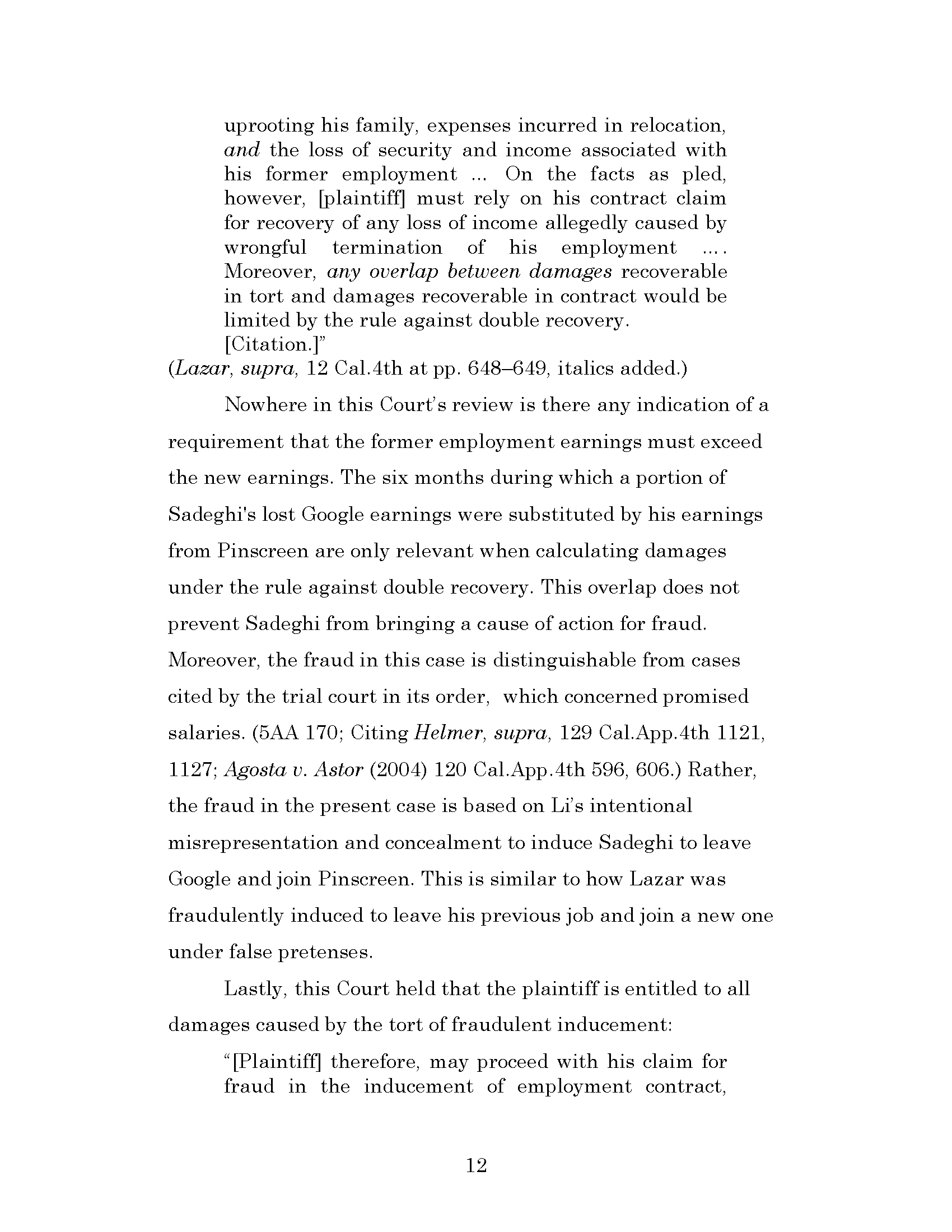 Dr. Iman Sadeghi v. Dr. Hao Li - Petition For Review Page 15