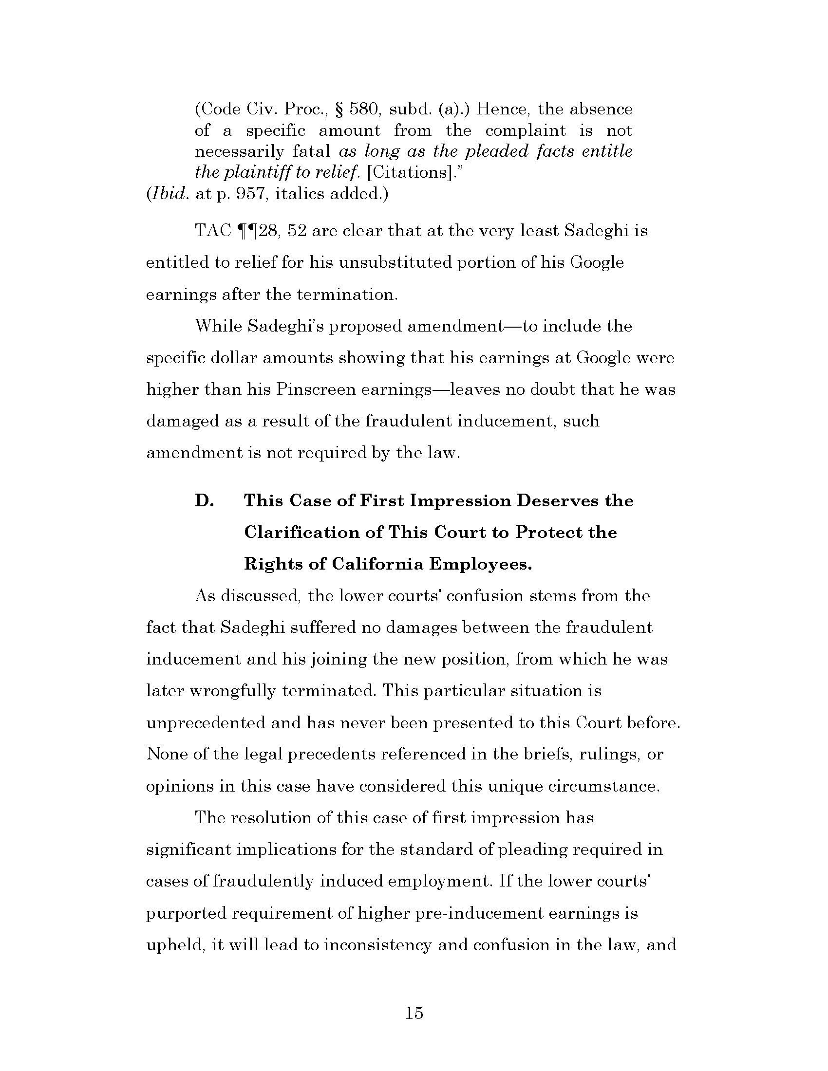 Dr. Iman Sadeghi v. Dr. Hao Li - Petition For Review Page 18