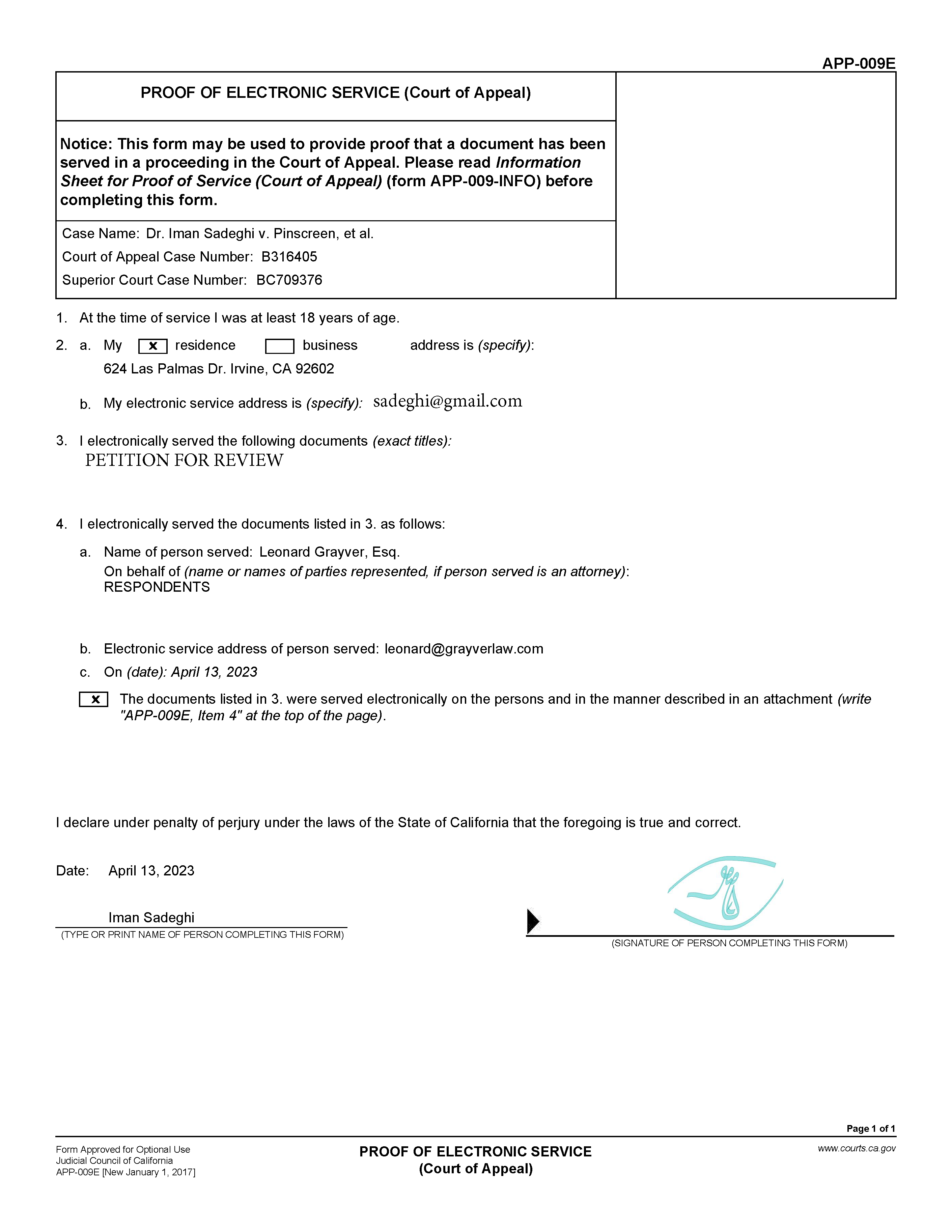Dr. Iman Sadeghi v. Dr. Hao Li - Petition For Review Page 59
